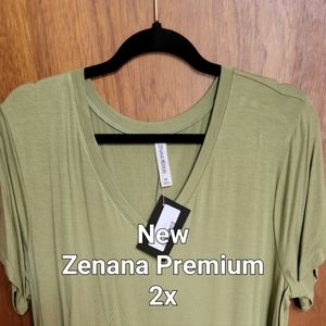 NWT ZENANA PREMIUM OLIVE TOP